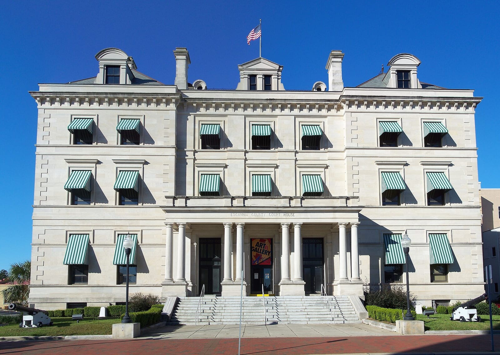 Historic Escambia County Court House building in downtown Pensacola