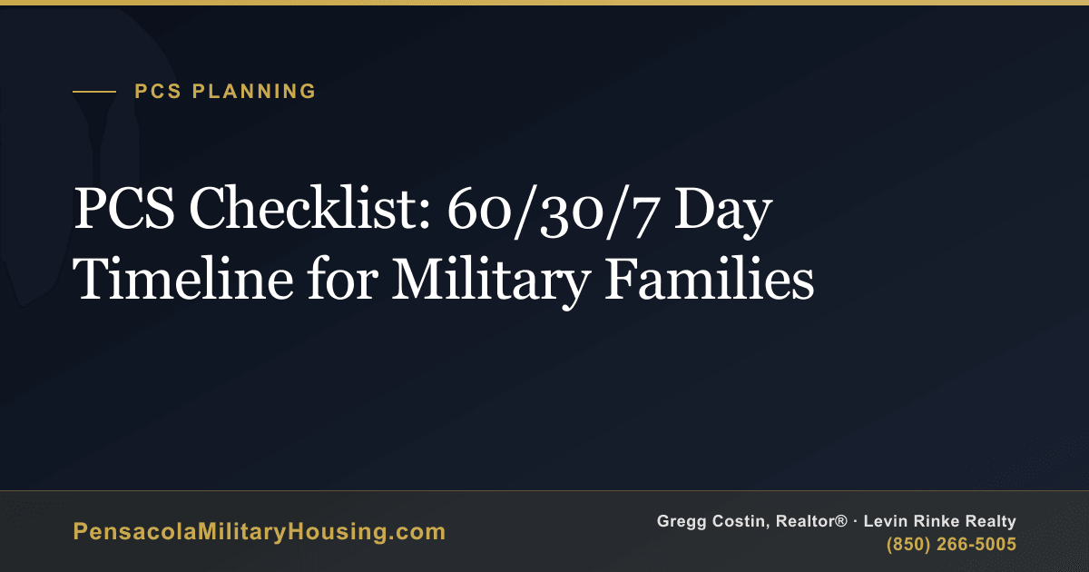 PCS Checklist for Military Families | 60/30/7 Day Timeline